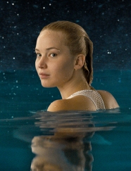 Aurora (Jennifer Lawrence) swims...a lot. 